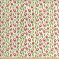thumbnail image 1 of Floral Fabric by the Yard Upholstery, Falling Leaves of Watercolor Tulips and Peony Flowers with Dotted Composition, Decorative Fabric for DIY and Home Accents, Multicolor by Ambesonne, 1 of 4