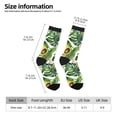 thumbnail image 4 of Goofa Watercolor Green Tropical Printed Men's Crew Socks, Soft Durable Breathable Moisture-Wicking with Odor Control Cotton socks, 4 of 9