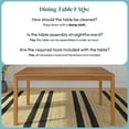 thumbnail image 5 of Now Furniture 60" Wooden Dining Table for 4, Rectangular Kitchen Table - Pecan, 5 of 6