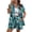 Light Blue, variant on Youpwaven Women's 2-Piece Hawaii Vacation Set, Tropical Floral Print Short Sleeve Shirt and Shorts, Summer Beach Holiday Button Down Outfit, Casual Loose Fit Loungewear
