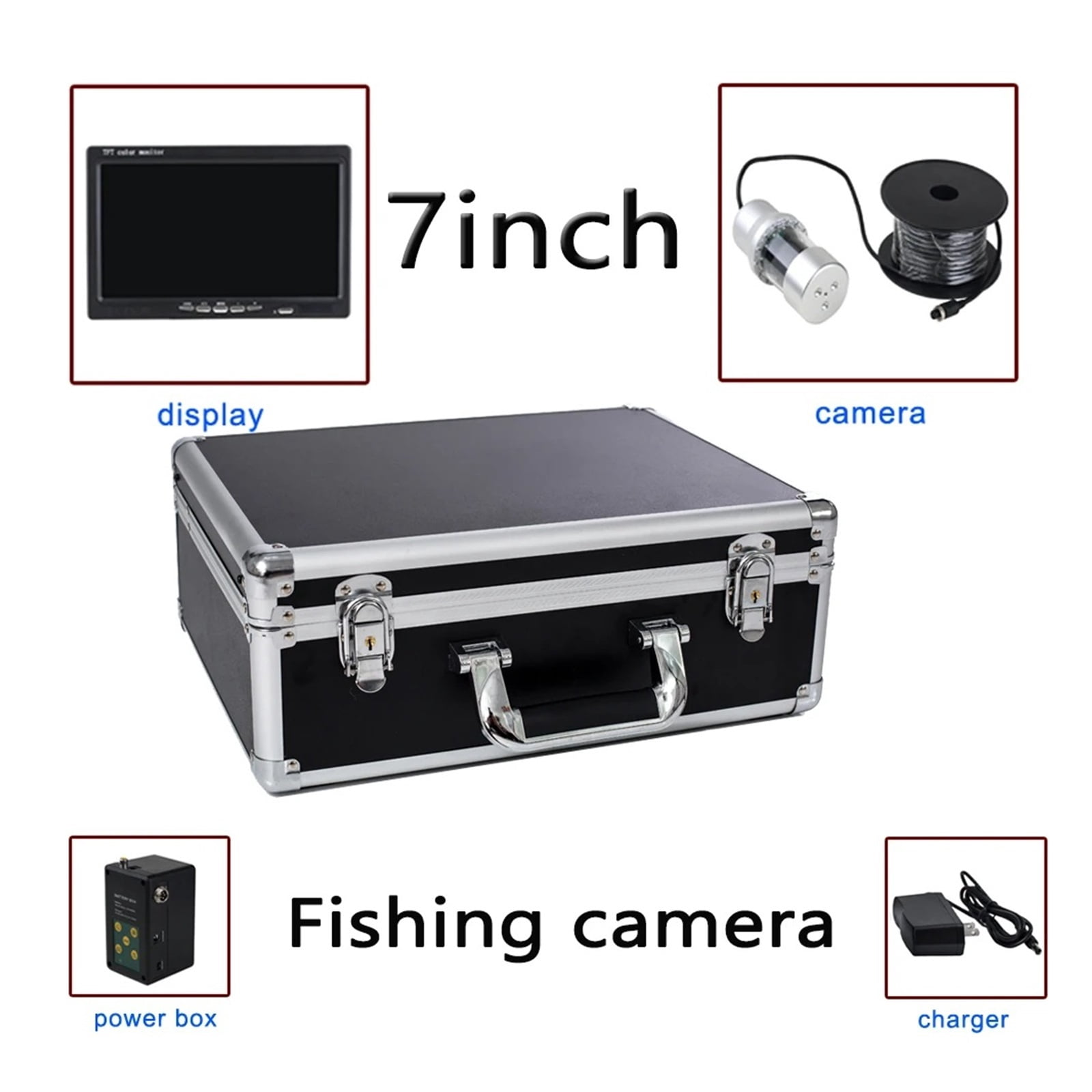 Underwater Video Fishing Finder Kit 12 Infrared 24 White LED Camera with Control and 5mm Cable ,High Accuracy Identification