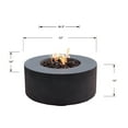 thumbnail image 4 of Modeno Venice Gas Fire Pit for Outside Outdoor Fire Pit Table Smokeless Fire Pit Concrete Round Fire Bowl Patio Heater Fireplace 50000 BTUs - Grey, 34 x 34 Inches, 4 of 12