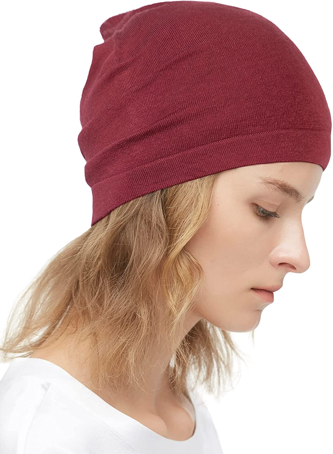 Silk Knitted Slouchy Beanie Breathable 