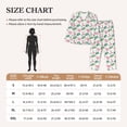 thumbnail image 4 of KLL Lotus Flower Print Women's Long Sleeve Pajamas with Pants Sleepwear Loungewear 2 Set-Small, 4 of 8