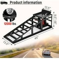 thumbnail image 5 of Yesurprise Heavy Duty 5 Ton Hydraulic Car Ramps 11,000LBS (2 Pack) Steel Lift Adjustable Height 11.61"-16.21" Low Profile, 5 of 9