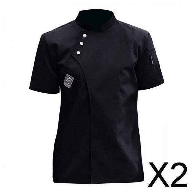 Chaqueta de cocinero uniforme,Chaqueta de cocinero de algodón de manga corta,uniforme,Ropa de cocinero Ropa de trabajo para chefs,Chaquetas de servicio de alimentos Chaquetas de trabajo para