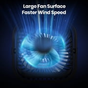 TOPK USB Desk Fan, Mini Fan, Strong Airflow & Quiet Operation, Three-Speed Wind Small Cooling Fan, 360° Rotatable Head for Home Office Table and Desktop