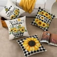 thumbnail image 4 of Dalrosia Sunflower Pillow Cover 18x18in, Yellow Throw Pillow Cover, Farmhouse Sunflower Decor for Home Outdoor Sofa Couch, Fall Flower Pillow Case, 4 of 8