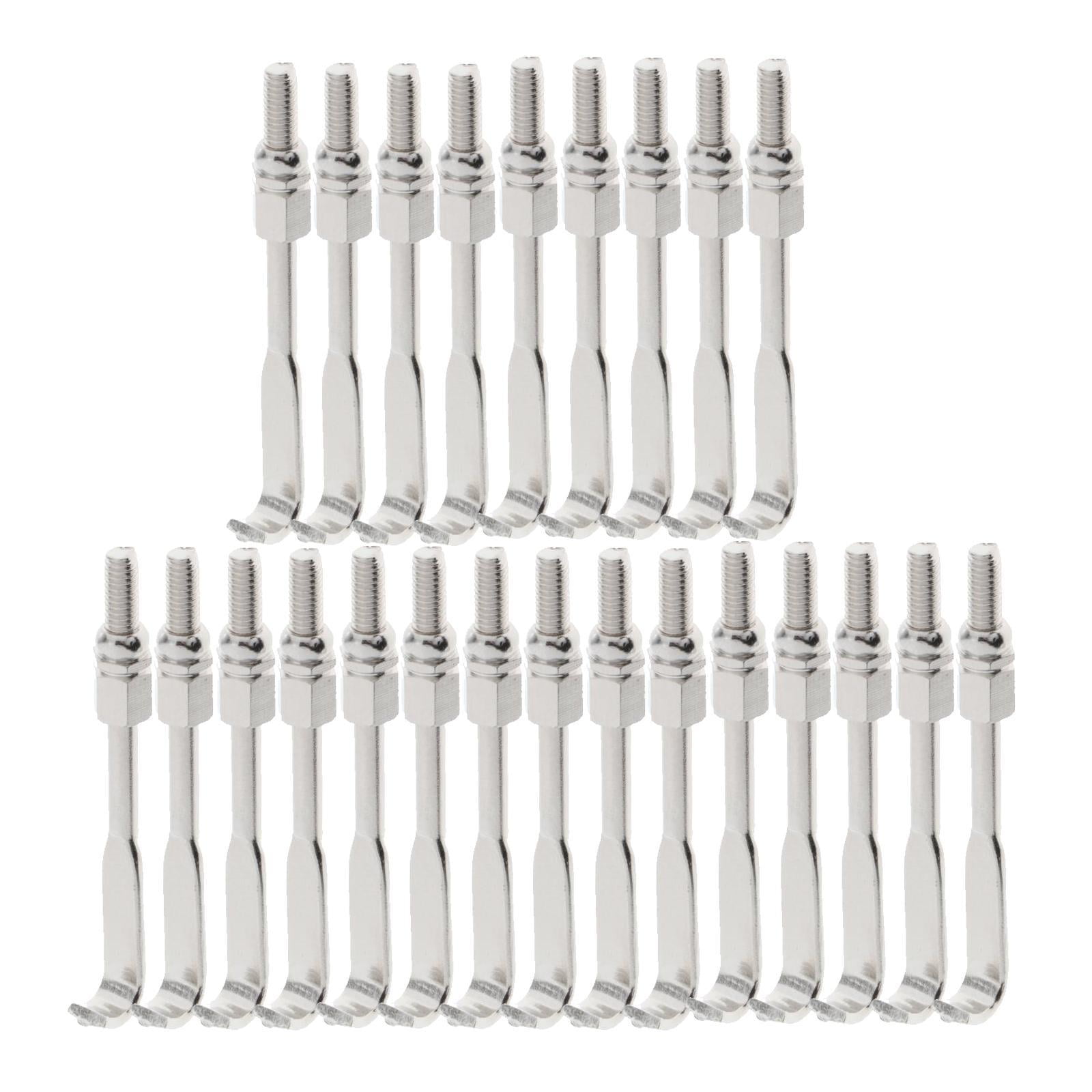 24 Pack Chrome Banjo Brackets Including Nuts for Modern Or Traditional