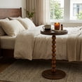 thumbnail image 5 of HDUTNGISN Round Side Table for Small Spaces,Modern Coffee End Table with Soild Wood Leg,Anthropologie Furniture,Solid wood,Brown, 5 of 16