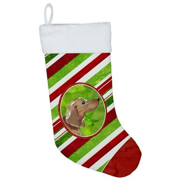 Carolines Treasures CK4050CS Christmas Snowflakes Red Dachshund Christmas Stocking