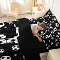 thumbnail image 5 of Erosebridal Football Sport Games Kids 7 Pieces Bedding Comforter Set,First Letter J Full Bedding Set For Soccer Gamer,Reversible Black, 5 of 7