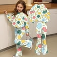 thumbnail image 6 of Grblisyd First Day of School Outfits for Girls Kids 2 Piece Crew Neck Long Sleeve Sweatshirt & Elastic Waist Flare Pants Fall Winter Clothing for 2-8Y, 6 of 7