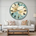 thumbnail image 2 of Designart 'bouquet Poppies on Paisley II' Farmhouse Wall Clock, 2 of 4