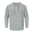 thumbnail image 1 of Chemise à Manches Longues pour Hommes Cardigan Décontracté de Vacances à Capuche, 1 of 6