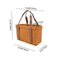 thumbnail image 2 of Picnic Basket Fruit Flower Display Box Pp Imitation Rattan Store Sundries Snacks Handmade Wicker Bag, 2 of 12