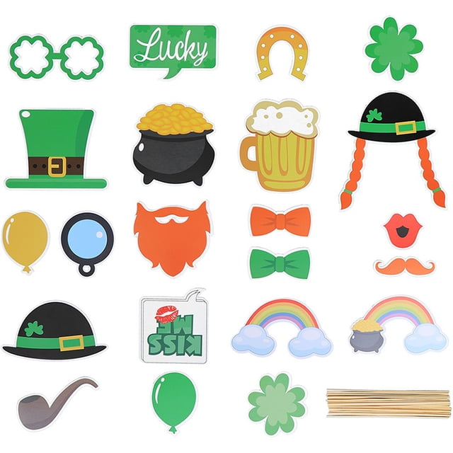Miangastore 22 Pieces of Festival Decor Photo Props Paper Multi Design for Birthday Celebration