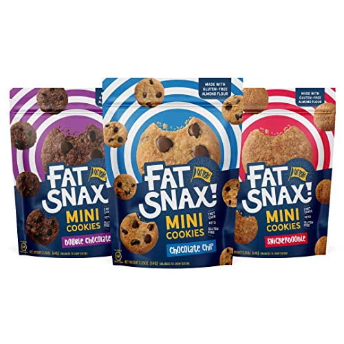 Fat Snax Mini Keto Cookies - Low-Carb Keto Snacks, Sugar-Free, and