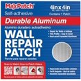 thumbnail image 2 of 4 in. x 4 in. Aluminum Self-Adhesive Wall Repair Patch (3-Pack) – Expanded Perforated Rust-Resistant Aluminum with Strong Adhesive Backing for Interior Wall Repairs, 2 of 6