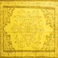 thumbnail image 1 of Ahgly Company Indoor Square Persian Yellow Traditional Area Rugs, 3' Square, 1 of 4