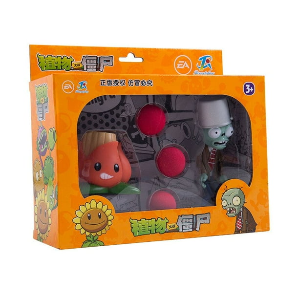 Paquete de 15 niños Plants vs Zombies 2 juguetes de catapulta conjunto de figuras de acción de dibujos animados suaves genuinos juego de lucha de mesa muñecas modelo regalos para niños zhangyuxiang LED