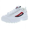 thumbnail image 5 of Fila Disruptor II Premium Repeat Womens Shoes Size 11, Color: White/Navy/Red, 5 of 5