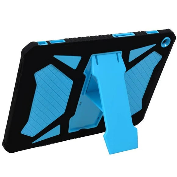 Pour Huawei MediaPad M3 Lite 10 Étui Robuste en SIlicone Antichoc Housse Support Étui de Tablette pour Huawei M3 Lite 10 BAH-W09/AL00 10,1 Pouces Noir et Bleu