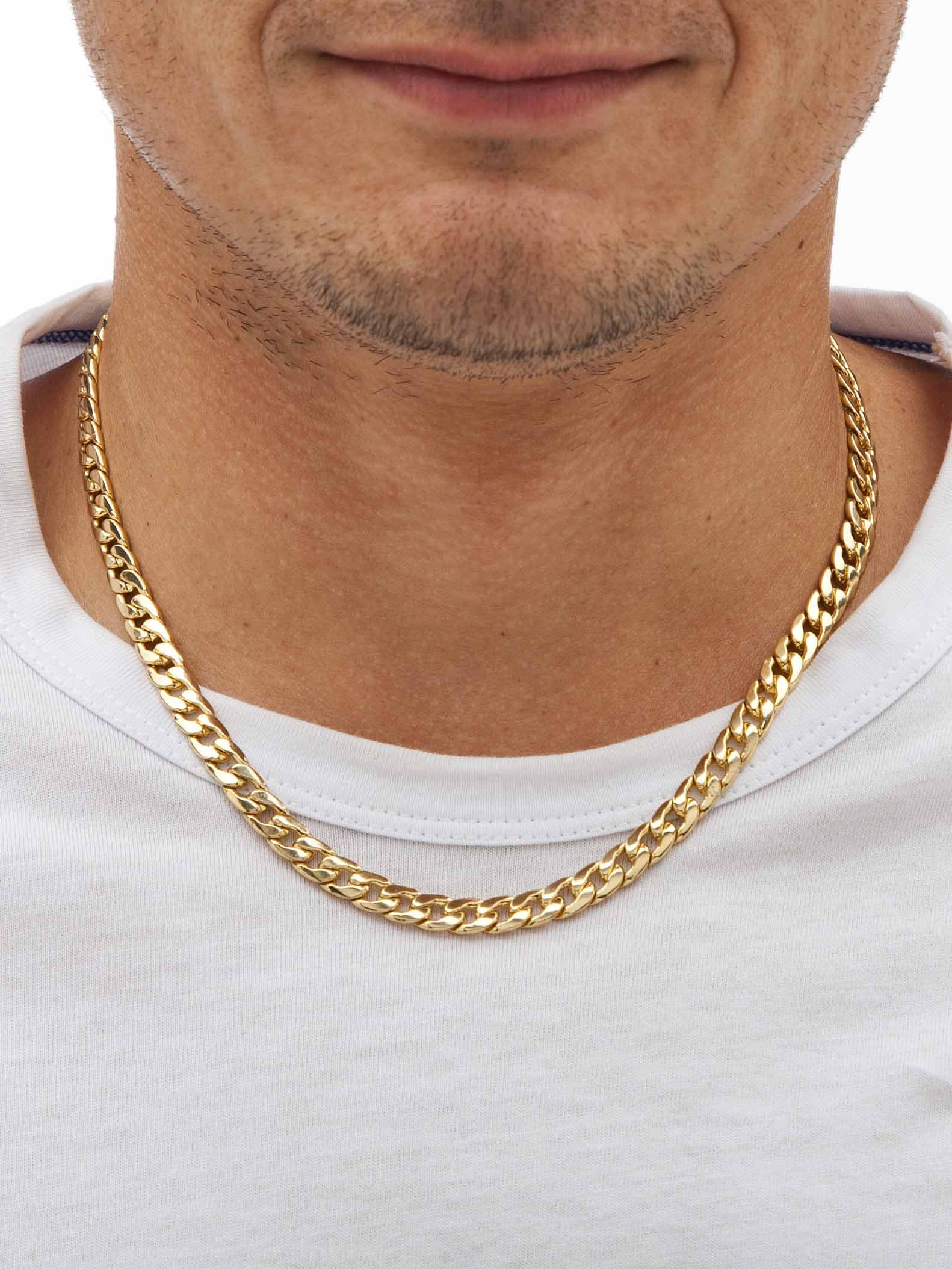 PalmBeach Jewelry Men's Curb-Link Chain Necklace Gold Ion-Plated 20" (5.5mm)