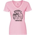 thumbnail image 3 of Inktastic Summer Vacation Mode Naples Beach Florida Women's V-Neck T-Shirt, 3 of 5
