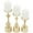 Gold Pillar Solid Pillar S/3 11", 9", 7"H, variant on CosmoLiving by Cosmopolitan 3 Candle Gold Aluminum Metal Pillar Candle Holder, Set of 3
