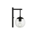 thumbnail image 2 of Trade Winds Campana Outdoor Wall Light in Matte Black with Clear Glass, 2 of 3
