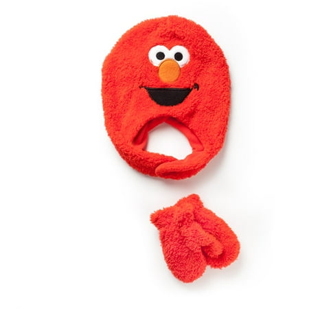 Elmo Street Baby Toddler Boy Hat and Mitten Gift Set