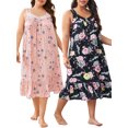 thumbnail image 3 of Vestido Irfora Vestido de tumbona para mujer, estampado floral, sin mangas, de talla grande, camisones sueltos, pijamas para descansar Irfora Vestido, 3 of 5