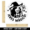 thumbnail image 2 of Eres Magico Magical Witch Spanish Compliment Teacher Stamp Self-Inking Rubber Stamp for Stamping Ink Stamper Crafting Planners - 1 Inch Medium - Green Ink, 2 of 7