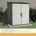 thumbnail image 4 of Suncast Extra-Large Vertical Storage Shed, All-Weather Outdoor Backyard Unit, Gray, 4 of 10