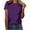 Purple, variant on Scyoekwg Womens Tops Casual Ladies Tops Short Sleeve Tops Comfy Crewneck Basic Tops Loose Summer Solid Color Blouses (Sky Blue,L)