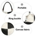 thumbnail image 3 of Women's Canvas Tote Purse Shoulder Crossbody Bag Small Handbag Multi-pocket Top Handle Work Bags - black, 3 of 5