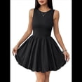 thumbnail image 1 of Vestidos para Mujer, Informales, Sin Mangas, con Espalda Descubierta, Cuello Redondo, Minivestido Corto con , Vestido Veraniego Negro XL, 1 of 10