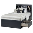 thumbnail image 4 of South Shore Aviron, Twin,Coastal Bed and Headboard Set, Blueberry, 4 of 14