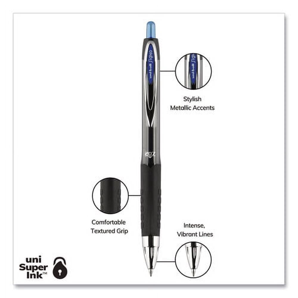 Signo 207 Gel Pen, Retractable, Medium 0.7 Mm, Blue Ink, Black Barrel, 36/box | Bundle of 5 Boxes