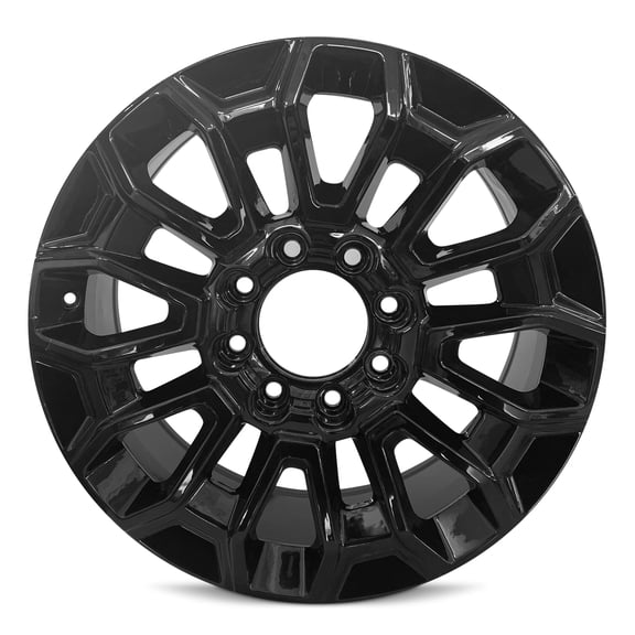 For 2024-2025 GMC Sierra 2500 22 Inch Painted Gloss Black Alloy Rim - OEM Direct Replacement - Road Ready Truck Wheel