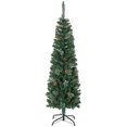 thumbnail image 1 of HOMCOM Artificial Pencil Christmas Tree with Pine Needles and Pine Cones, 1 of 10