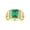 Emerald, variant on Men's Rings Yellow Gold Plated Silver Designer Style 10X8MM Emerald Cut Shape Gemstone & Diamonds Emerald May Birthstone Rings For Men Size 8