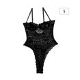 thumbnail image 1 of Mono sexy de encaje con encanto mono suave con tirantes para mujer, S, negro Jumpingount XX000118-02, 1 of 7