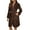 c01Brown, variant on Womens Plush Soft Robe Fluffy, Warm, Fleece Sherpa Shaggy Bathrobe Comfortable Long Sleeve Pocket Belt Bathrobe Brown S