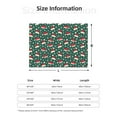 thumbnail image 5 of Uemuo Santa Hat Joy Green Festive Printed Throw Blanket for Couch, Fluffy Fuzzy Blankets for Bed, Sofa, Cozy Flannel Faux Fur Blanket-40"x30", 5 of 6