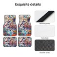 thumbnail image 4 of Lsque Vibrant Leopard In Flowers Print 4-Piece Floor Mats, Heavy-Duty Rubber Liners, Anti-Slip Design, All-Season Automotive Protection, Vehicles, Cars, Trucks, and SUVs, 4 of 7