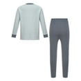 thumbnail image 4 of Jizyo Kids Boys Girls Long Johns Thermal Underwear Set Long Sleeve Rabbit Printed Crewneck T-Shirt and Elastic Waist Pants Gray 18-24 Months, 4 of 7