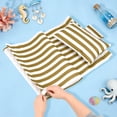 thumbnail image 4 of Uxcell Toile de Remplacement pour Chaise Longue de Plage avec Coussin à Rayures Marron, 4 of 7