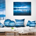 thumbnail image 4 of Designart Blue Lake with Wooden Pier - Landscape Photography Throw Pillow - 12x20, 4 of 5